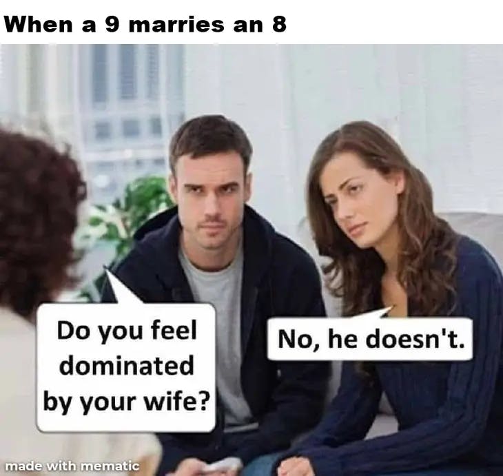 Nines When Married to Eights - enneagram 9 memes