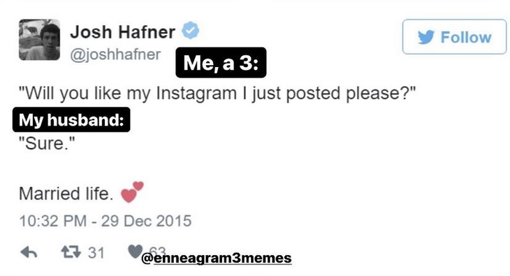 Threes Are In Love With Their Public Image - enneagram 3 memes